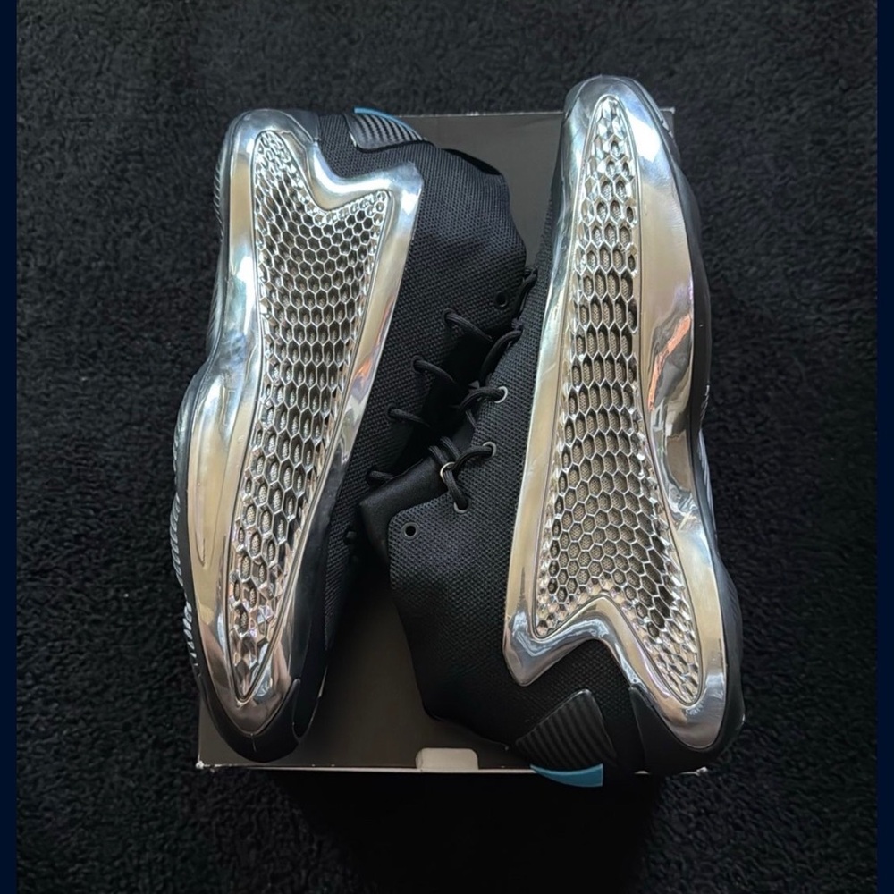 adidas Black and Silver Athletic Shoes